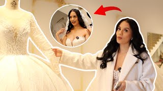 FIRST TIME TRYING ON WEDDING DRESSES! 🥹👰🏻‍♀️