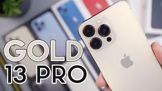 Gold iPhone 13 Pro Unboxing \u0026 First Impressions!