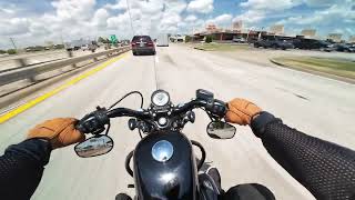 Harley Davidson 48 FORTY EIGHT - Vance and Hines Pipes - POV - 4K