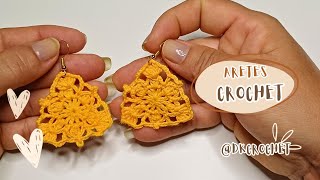 How to knit CROCHET EARRINGS triangular laces, very easy tutorial🥰✅️💯