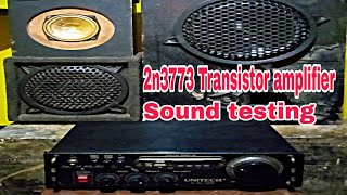 2n3773 Transistor amplifier sound testing one channel full load Good bass. #TECHNICALLAKSH