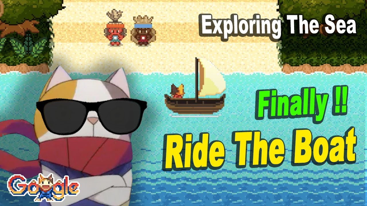 Google Doodle Champion Island Ride The Boat - YouTube