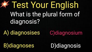 [0014]1000 English Grammar Test Practice Questions: Plural of Diagnosis||Plural for Diagnosis