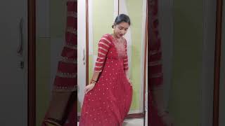 Vishudh Deep Red anarkali kurta from Myntra #fashionhaul #affordabledress #fashion #myntrahaul