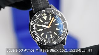 Squale 50 Atmos Militaire Black 1521 1521MILIT.HT