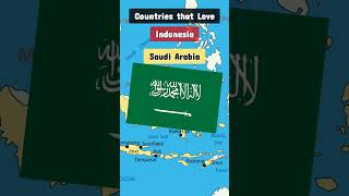 Countries that love - indonesia. | facts | geography | #shorts #indonesia
