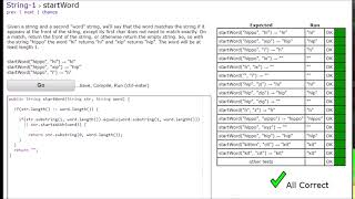 CodingBat | Java | startWord