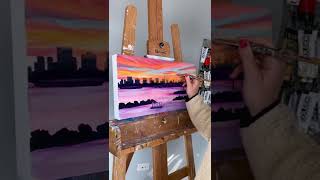 Sunset Painting Process Video
