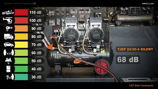 TJEP 24/30-4 Silent compressor - Noise comparison (LpA, 4m)