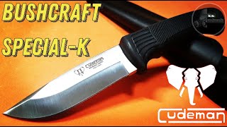 🔥CUDEMAN BUSHCRAFT SPECIAL-K CAUCHO NEGRO, UN CUCHILLO \