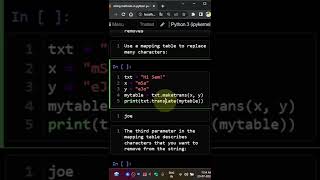 maketrans translate string method python tamil #python #shorts