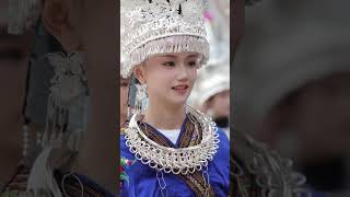 中国贵州黔东南侗族公主般的女孩/A princess-like girl from the Dong ethnic group in Qiandongnan, Guizhou, China