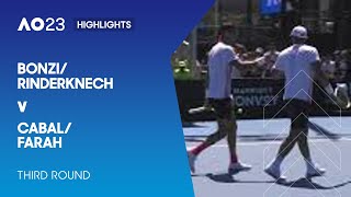 Bonzi/Rinderknech v Sebastian Cabal/Farah Highlights | Australian Open 2023 Third Round