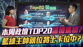 本周政壇TOP20誰搶進榜? 藍綠主帥就位將士卡位中?｜有評有據看台灣20190705-3