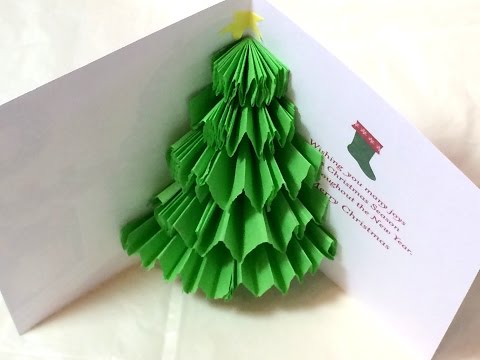 2 ways to make a 3D pop up christmas tree card 2 ways to make a 3D pop up christmas tree card