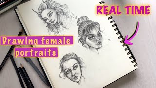 Draw GIRL’S Portrait with me in REAL TIME