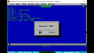 INFINITE LOOP AND MINIMUM VALUE IN QBASIC