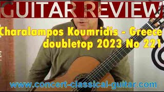 Review Charalampos Koumridis DT 2023 No 221 ww concert classical guitar com