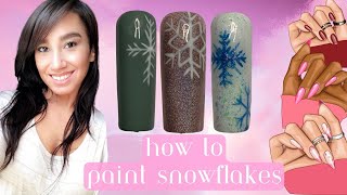 How to Paint Snowflake Nail Art for Beginners DIY Nail Design, Beginners Nail Art Tutorial