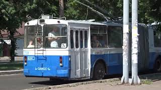 The legendary Soviet trolleybus ZIU 10 ZiU-6205 [620500] No. 2028 in Cherkasy Ukraine.