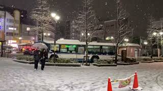 瑞江駅の雪☃️の状況(2024/02/05)