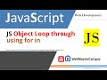 JavaScript Object Loop Through Using For...in
