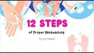 12 steps Proper Handwashing a safety procedure against COVID