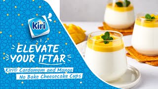 Kiri® Cardamom and Mango No Bake Cheesecake Cups