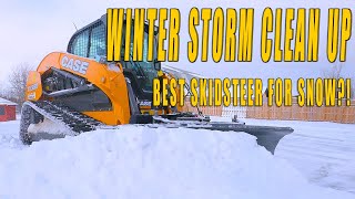 BEST SKIDSTEER FOR SNOW REMOVAL?! Huge Storm Clean Up