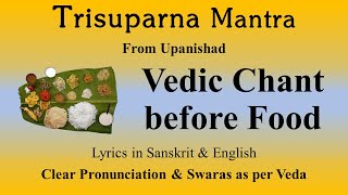Vedic Chant before food | Trisuparna Mantra | Upanishad | Sri K. Suresh