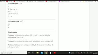 Maximise the Subsequence Sum codechef starters 10