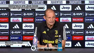 Conferenza Allegri pre Juve-Lecce: “Szczesny è il titolare. Trasformiamo gli errori in opportunità"