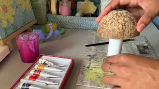 Making mushroom with bottle | DIY Recycling 🍄