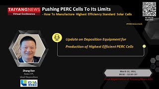 Zhang Dan, Ideal Deposition: Deposition Equipment High Efficiency PERC Cell Production