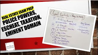 (P.E.T.E.) Police Powers, Escheat, Taxation, Eminent Domain | Real Estate Exam Prep Videos