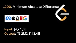 Minimum Absolute Difference | LeetCode 997 | Arrays | Hindi