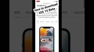 How to download IOS 15 Beta