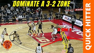 Zone Offense vs 3-2 Zone Defense to OPEN Shooters on the Back Side (aka 1-2-2 Zo