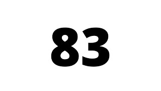 83 Second Countdown Timer White Screen With Sound Effect