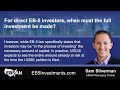 for direct eb 5 investors when must the full investment be made