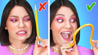 LIFE-SAVING SCHOOL HACKS! || School Supply DIYs by 123 Go! GENIUS