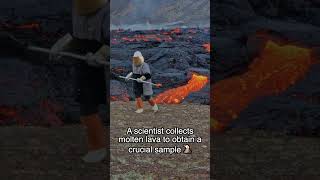 Watch This Guy Scoop Molten Lava!