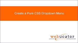 Create a Pure CSS Dropdown Menu