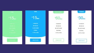 3D Pricing Table With Amazing Animation's And Hover's Effect