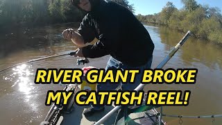 RIVER GIANT BREAKS CATFISH REEL!