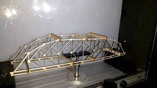Destructive testing of K truss bridge model