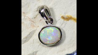 1.0 g Australian Lightning Ridge, Solid Opal Pendant, Silver