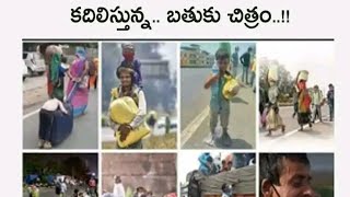 పాలు తాగే పసిపాప ఎర్రని ఎండలో # Daily waige labours walking with little kid