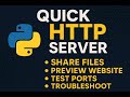 Python http.server Tutorial | Quick File Sharing & Port Testing