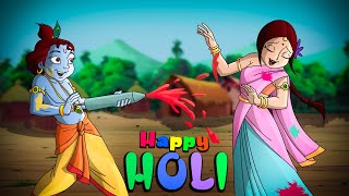 Krishna aur Balram - होली का त्योहर | Cartoon for kids | Fun videos for kids